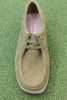 Women's Wallabee - Mid Green Suede Top View