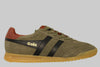 Men's Torpedo Sneaker - Khaki/Black/Rust Suede/Leather Side View