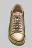 Women's Bend Sneaker - Silver Leather Top View