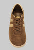 Women's Bullet Sneaker - Otter/Gold Suede/Leather Top View