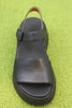 Camper Women's Tasha Sandal - Black Leather Side Angle View Top View