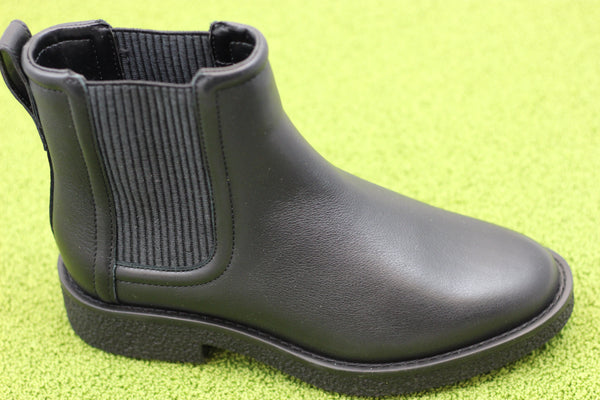 Women's Nella Top Chelsea Boot - Black Leather Side Angle View