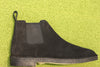 Men's Desert Chelsea Boot - Black Suede Side View