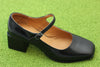 Women's Christopher Mary Jane - Black Calf Side Angle View