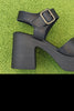 Women's Margo Sandal - Black Leather Side View