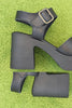 Women's Margo Sandal - Black Leather Side View