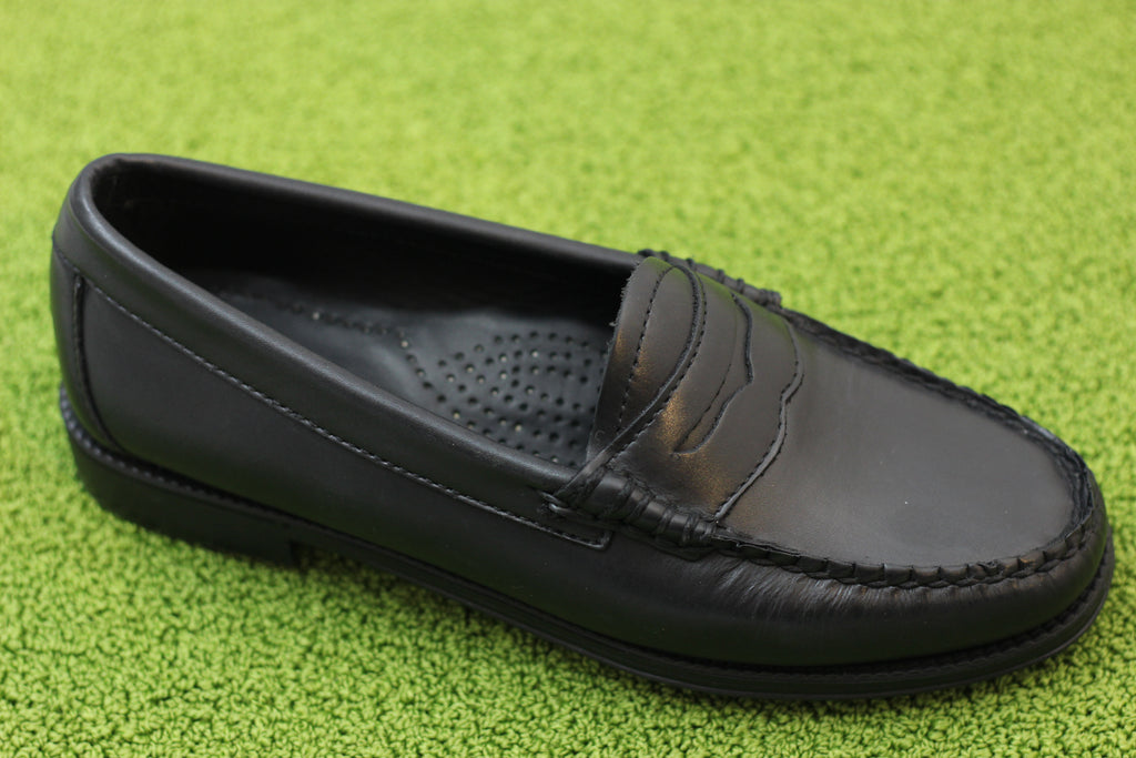 Women's Whitney Easy Weejun Loafer - Black Leather Side Angle View