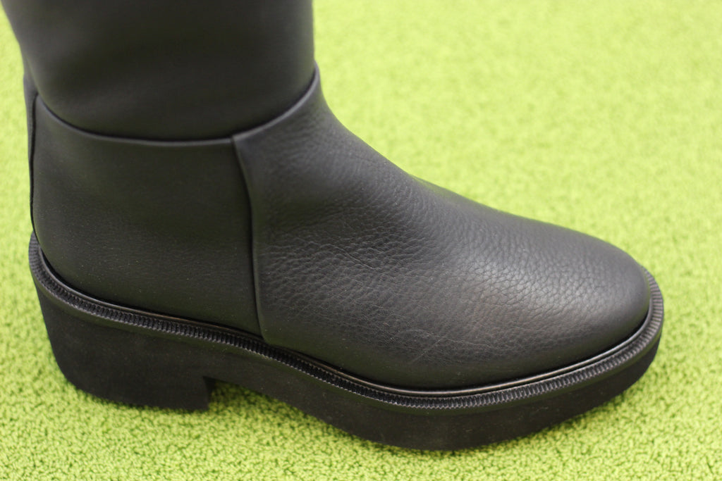Women's Ethereal Boot - Black Leather Side Angle View