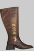 Women's Blanca Tall Boot - Chocolate Leather Side View