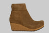 Women's Ebba Wedge Boot - Dark Tea Suede Side View