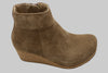 Women's Ebba Wedge Boot - Dark Tea Suede Side Angle View