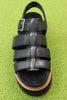 Women's Orianna Twist Sandal - Black Leather top View