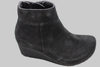 Women's Ebba Wedge Boot - Black Suede side angle view