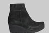 Women's Ebba Wedge Boot - Black Suede Side view