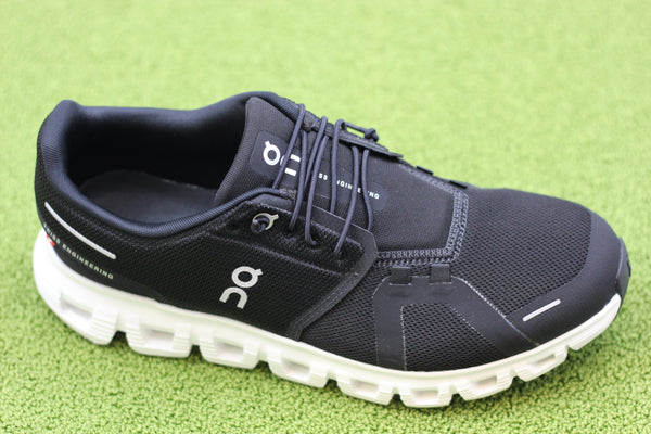 Womens Cloud6 Sneaker - Black/White Synthetic side view