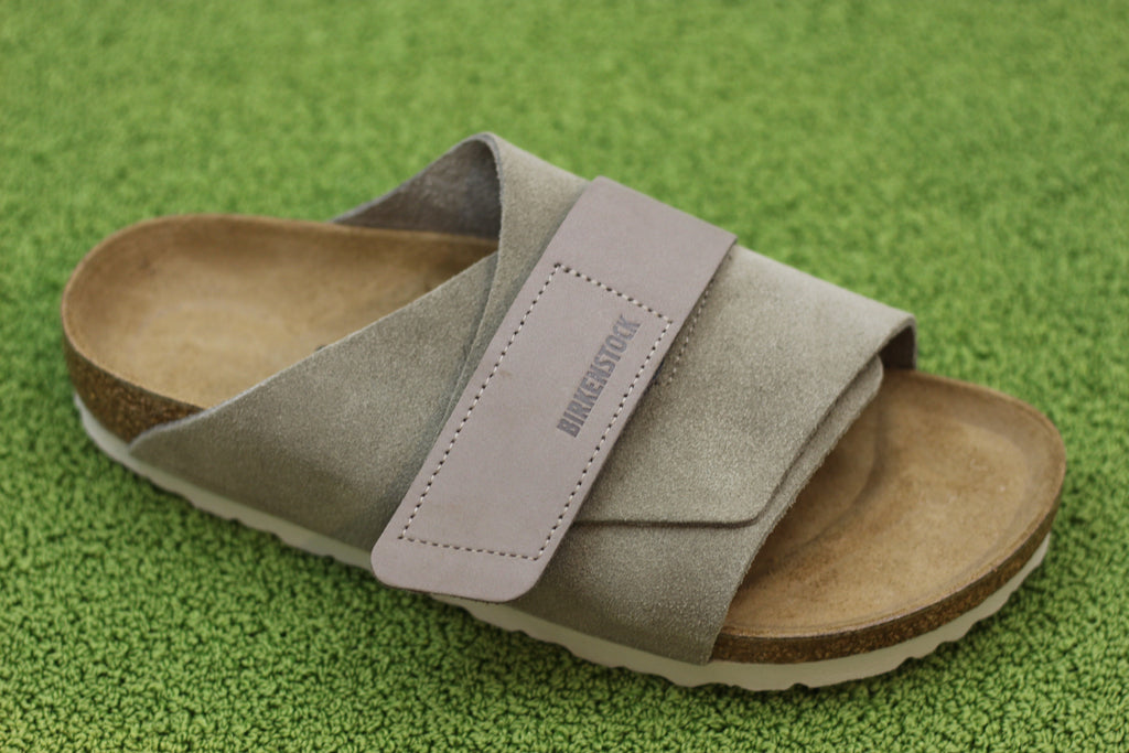 Women's Kyoto Sandal - Taupe Suede/Leather Side Angle View