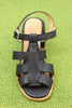 Naguisa Women's Alosa Sandal - Black Leather top  View