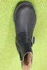 Women's Rowena Buckle Boot - Black Leather top view