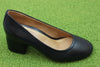 Women's Carmel Pump - Black Leather Side Angle View