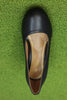 Women's Carmel Pump - Black Leather Top View