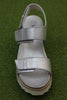 Women's Elba Velcro Sandal - Plata Metal Leather Top View