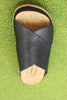 Women's Tutsi Cross Band Sandal - Black Leather Top View