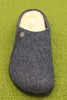 Mens Zermatt Slipper - Dark Blue Wool/Shearling Top View
