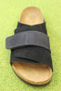 Men's Kyoto Sandal - Black Suede/Leather Top View