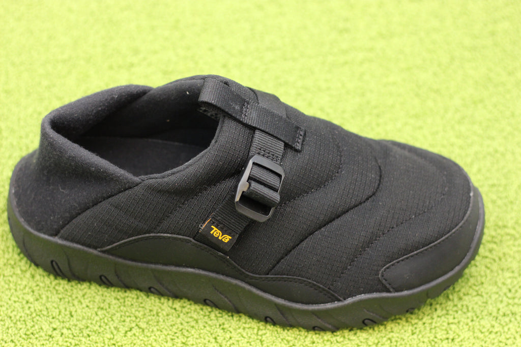 Men's Reember Camp Slipper- Black Nylon Side Angle View