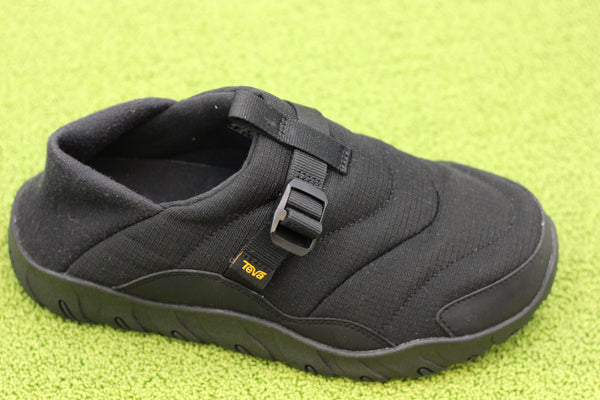 Men's Reember Camp Slipper- Black Nylon Side Angle View