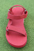 Women's Mid Universal Sandal- Tomato Leather Top View