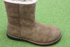 Women's Uppsala Zip Shearling Boot - Dark Tea Suede/Shearling Side Angle View