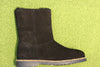 Women's Uppsala Zip Shearling Boot - Black Suede/Shearling Side View
