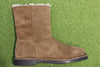 Women's Uppsala Zip Shearling Boot - Dark Tea Suede/Shearling Side View