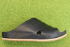 Women's Tutsi Cross Band Sandal - Black Leather Side View