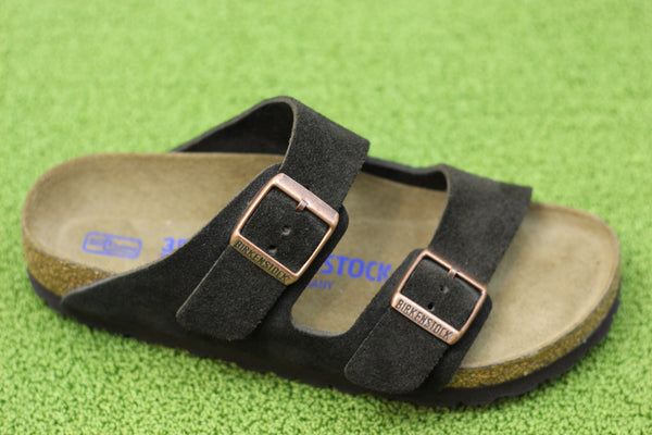 Women's Arizona Sandal - Mocha Suede Side Angle View