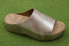 Women's Yazmin Sandal - Light Gold Leather Side Angle View