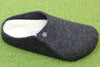 Mens Zermatt Slipper - Anthracite Wool/Shearling Side Angle View