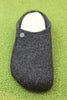 Mens Zermatt Slipper - Anthracite Wool/Shearling Top View