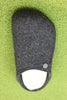 Mens Zermatt Slipper - Anthracite Wool/Shearling Top View