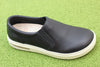 Men's Oswego Sneaker - Black Leather Side Angle View