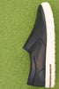 Men's Oswego Sneaker - Black Leather Side View