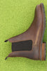 Mens York Chelsea Boot - Brown Leather Side View