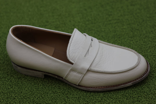 Women's 31403 Penny Loafer - White Calf Side Angle View