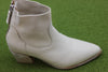 Women's 41401C Zip Boot - White Calf Side Angle View