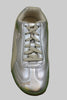 Womens Speedcat Sneaker- Silver/White Leather Top View