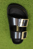 Women's Arizona Droplet Buckle Sandal - Black Patent Leather