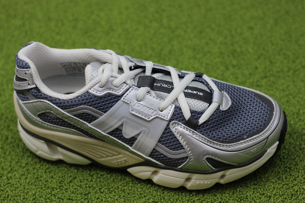 Unisex Super Fulcrum - Silver/Vintage Indigo Mesh/Leather Side Angle View