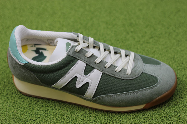 Unisex Mestari Sneaker - Tea/Lichen Mesh/Suede/Leather Side Angle View