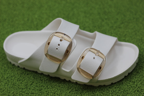 Women's Arizona Big Buckle EVA Sandal -  Eggshell EVA Side Angle View